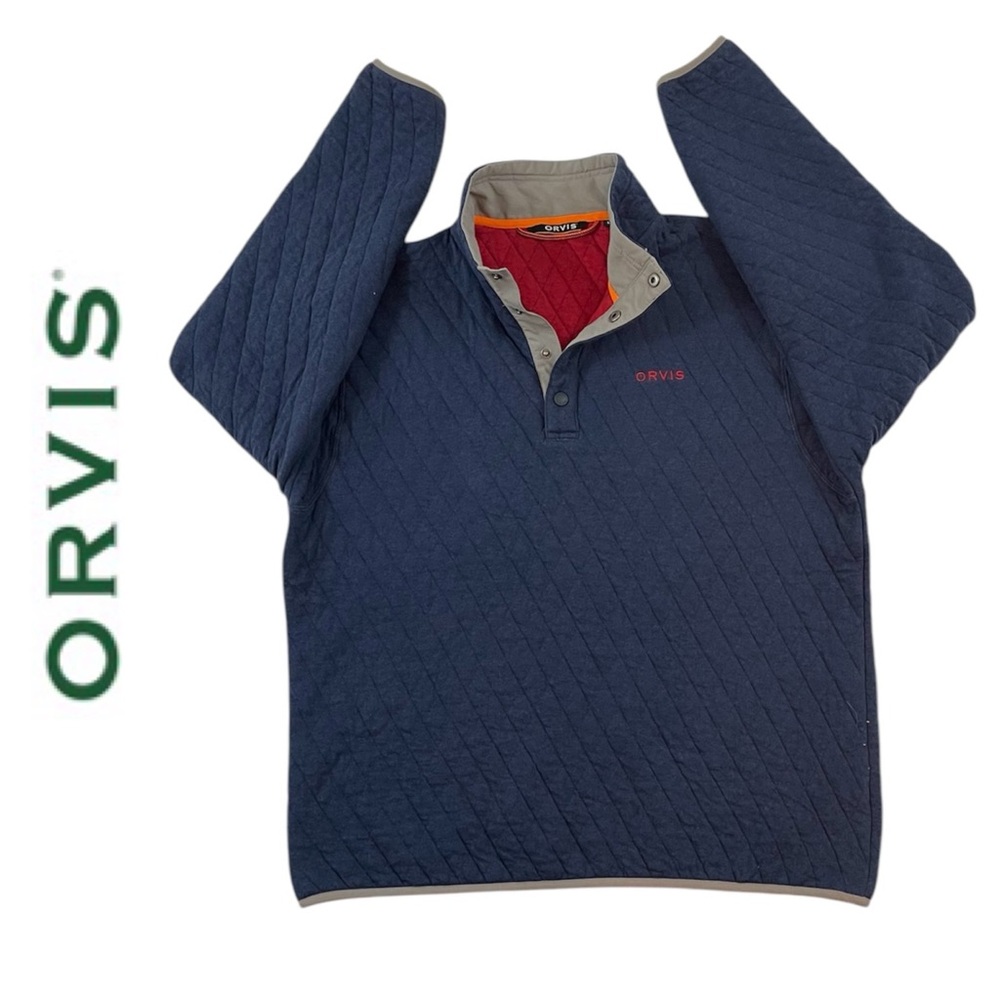 ORVIS Outdoor Quilted Snap Mock-neck Pullover Sweatshirt - NWOT